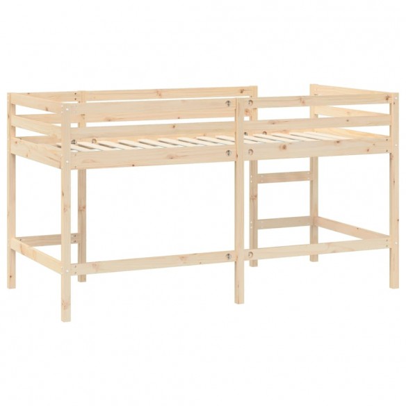 Lit mezzanine enfants échelle 90x190 cm bois pin massif