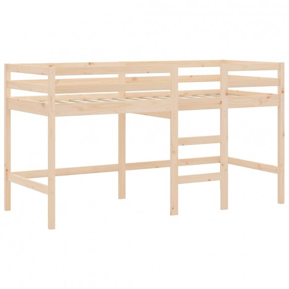 Lit mezzanine enfants échelle 80x200 cm bois pin massif