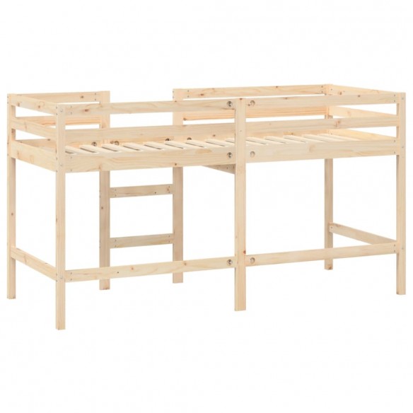 Lit mezzanine enfants échelle 80x200 cm bois pin massif