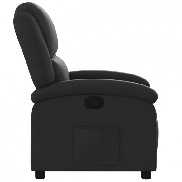 Fauteuil inclinable noir cuir véritable