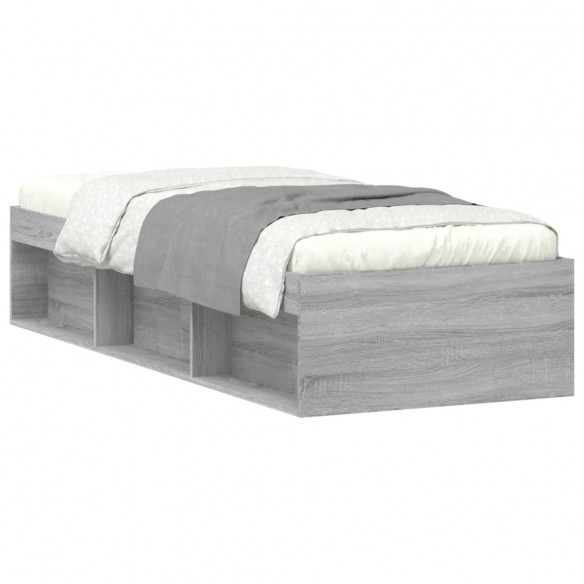 Cadre de lit sonoma gris 75x190 cm petit simple