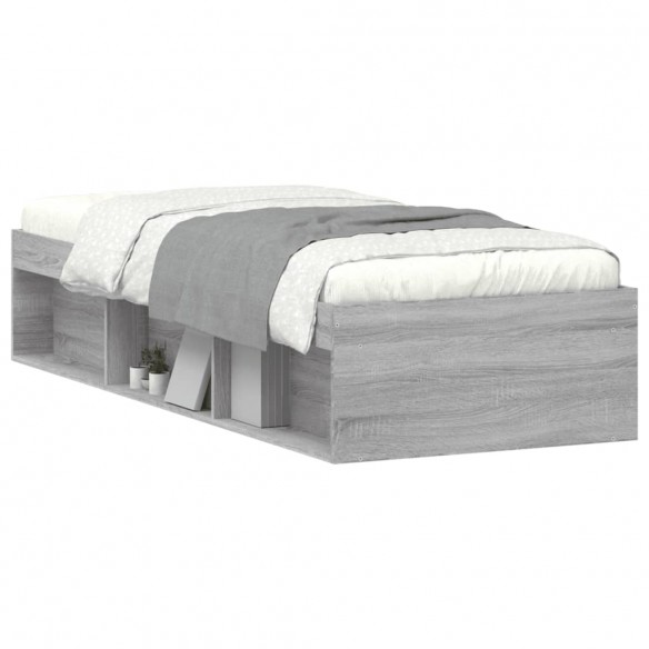 Cadre de lit sonoma gris 75x190 cm petit simple