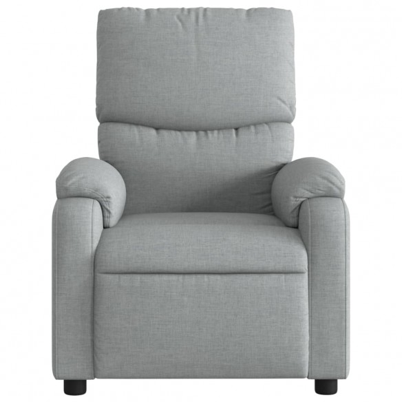 Fauteuil de massage inclinable Gris clair Tissu