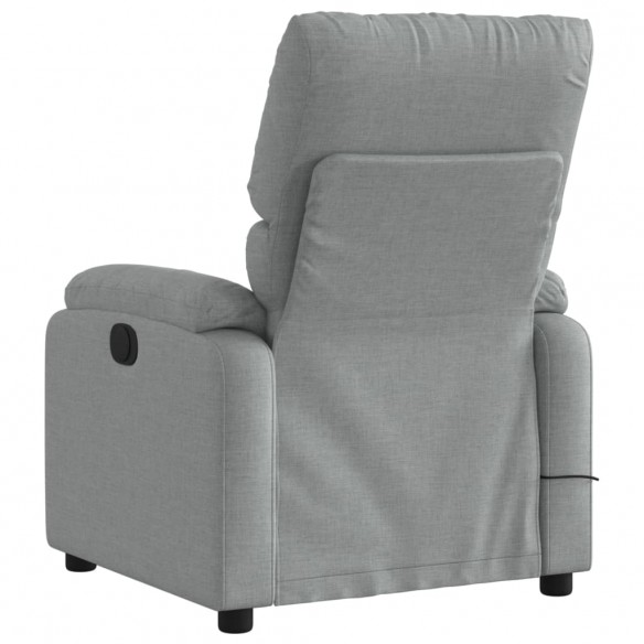 Fauteuil de massage inclinable Gris clair Tissu