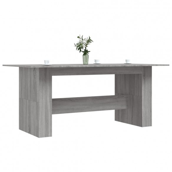 Table à dîner sonoma gris 180x90x76 cm bois d'ingénierie