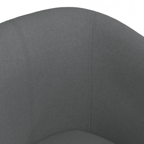 Fauteuil cabriolet avec repose-pied gris foncé tissu