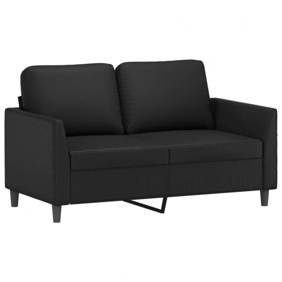 Ensemble de canapés 4 pcs avec coussins Noir Similicuir Ensemble de canapés 4 pcs avec coussins Noir Similicuir