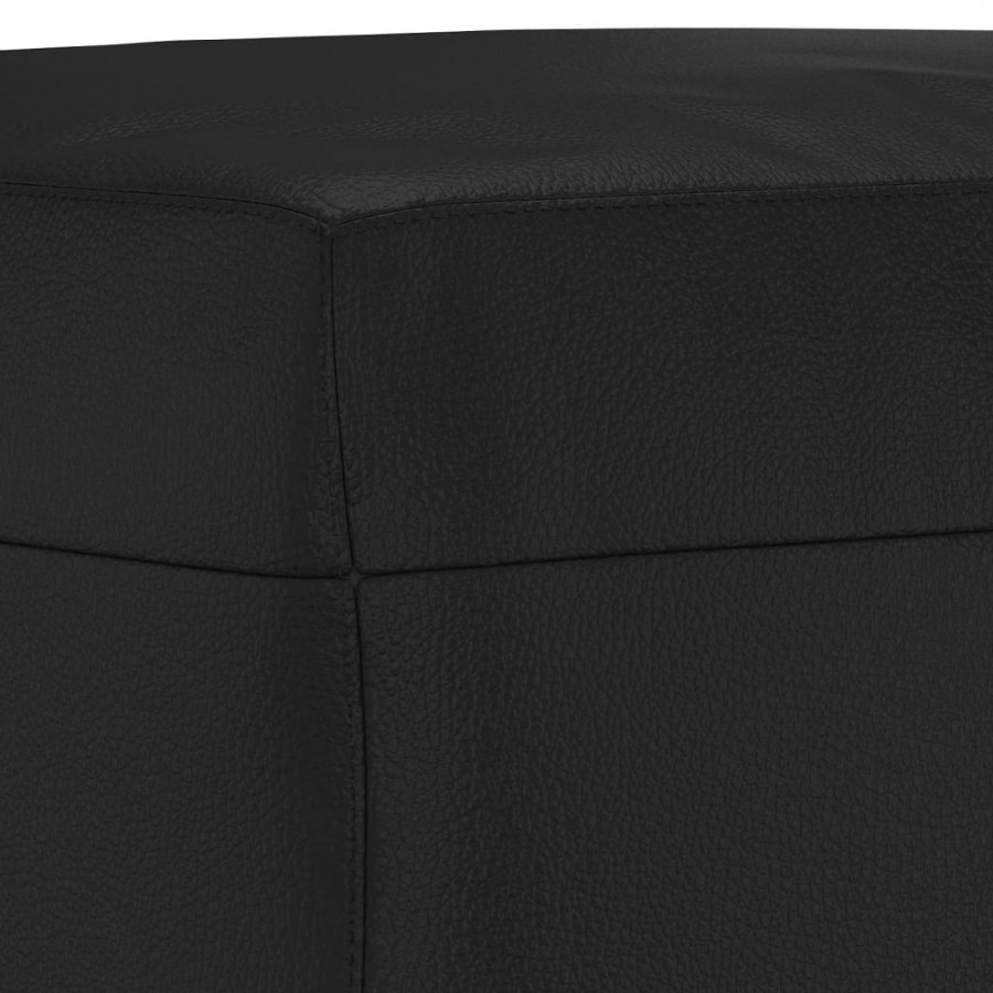 Ensemble de canapés 4 pcs avec coussins Noir Similicuir Ensemble de canapés 4 pcs avec coussins Noir Similicuir