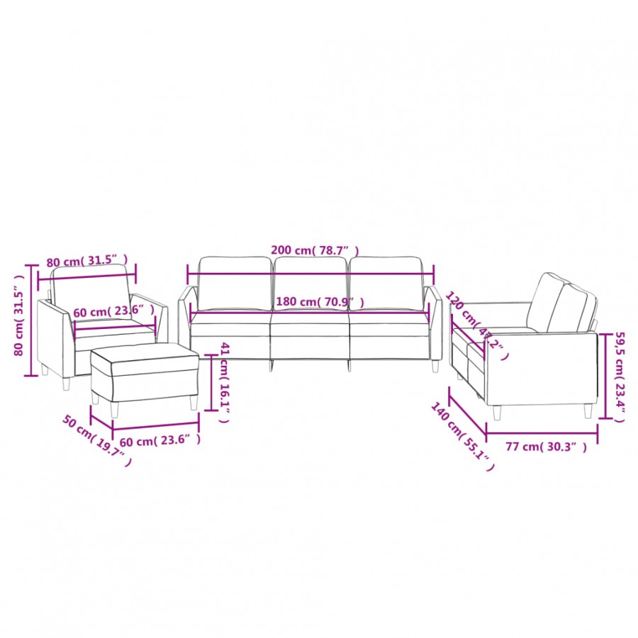 Ensemble de canapés 4 pcs avec coussins Noir Similicuir Ensemble de canapés 4 pcs avec coussins Noir Similicuir