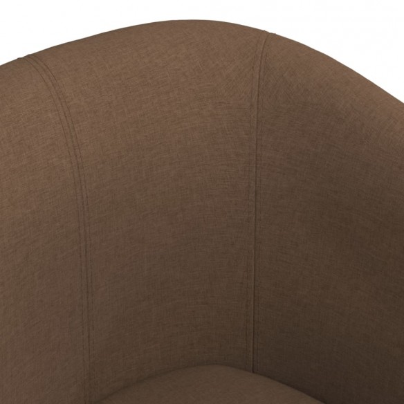 Fauteuil cabriolet avec repose-pied marron tissu