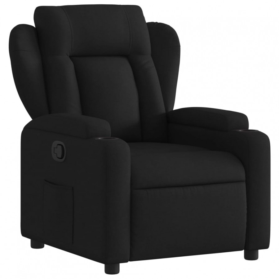Fauteuil inclinable Noir Tissu Fauteuil inclinable Noir Tissu
