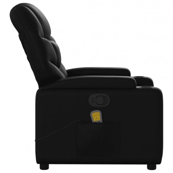 Fauteuil de massage inclinable Noir Similicuir