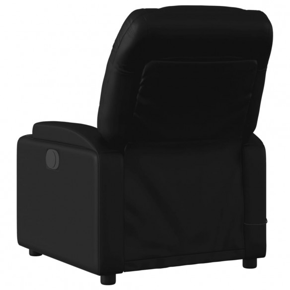 Fauteuil de massage inclinable Noir Similicuir