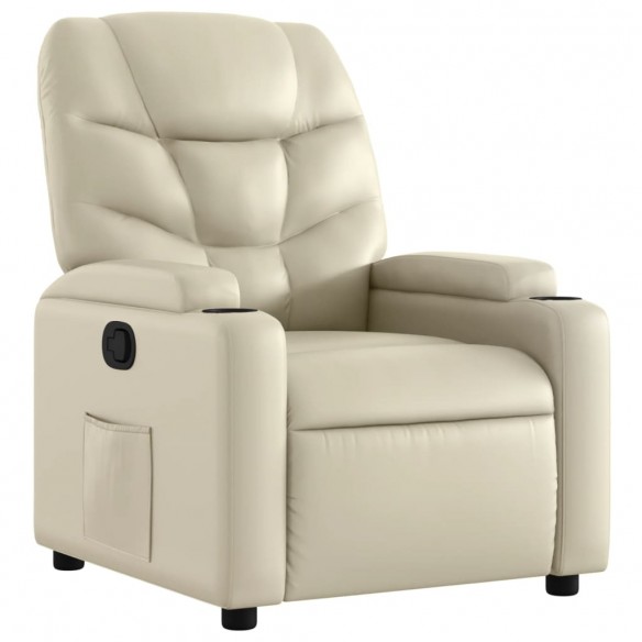 Fauteuil inclinable Crème Similicuir