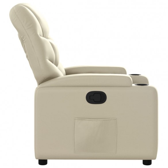 Fauteuil inclinable Crème Similicuir