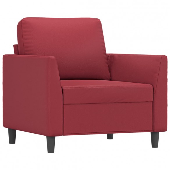 Fauteuil Rouge bordeaux 60 cm Similicuir