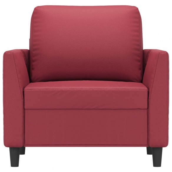 Fauteuil Rouge bordeaux 60 cm Similicuir