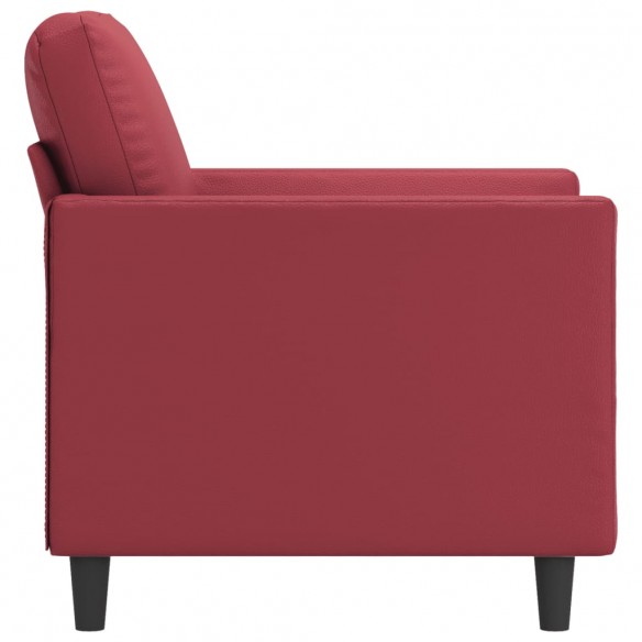 Fauteuil Rouge bordeaux 60 cm Similicuir