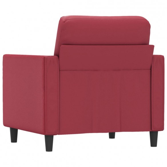 Fauteuil Rouge bordeaux 60 cm Similicuir