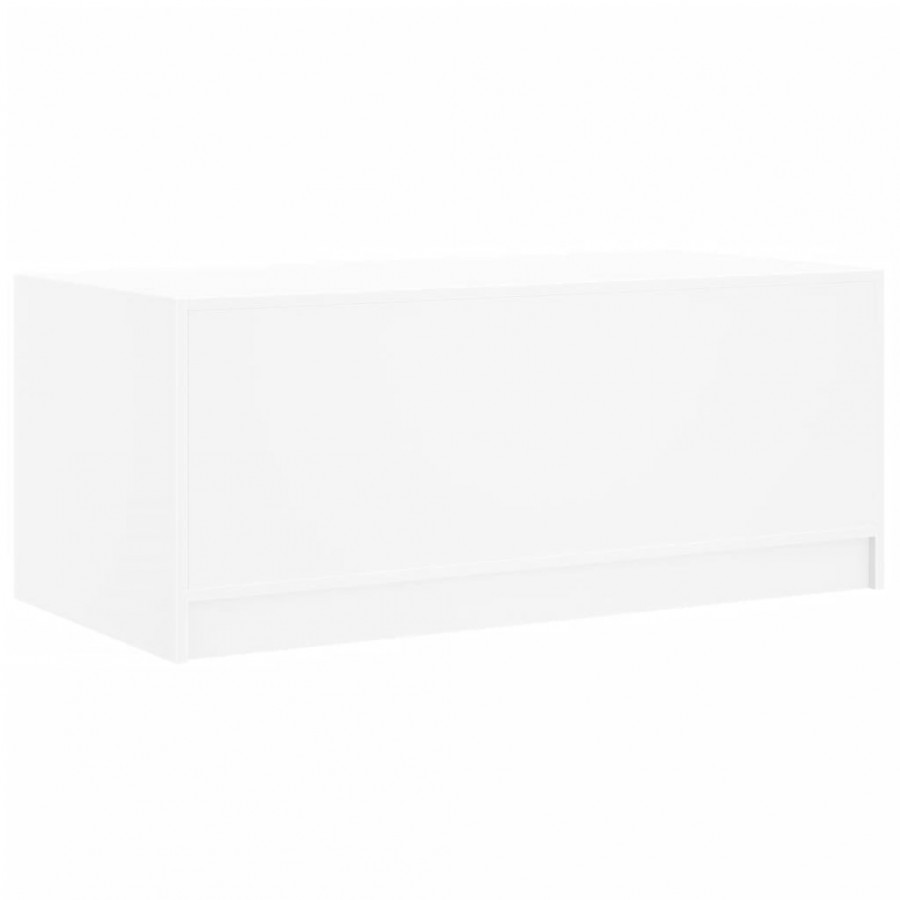 Table basse avec portes en verre blanc 102x50x42 cm Table basse avec portes en verre blanc 102x50x42 cm