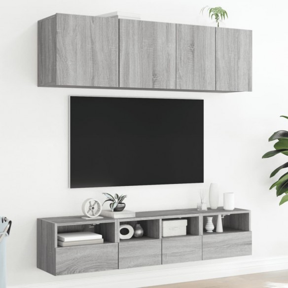Meubles TV muraux 2pcs sonoma gris 40x30x30cm bois d'ingénierie