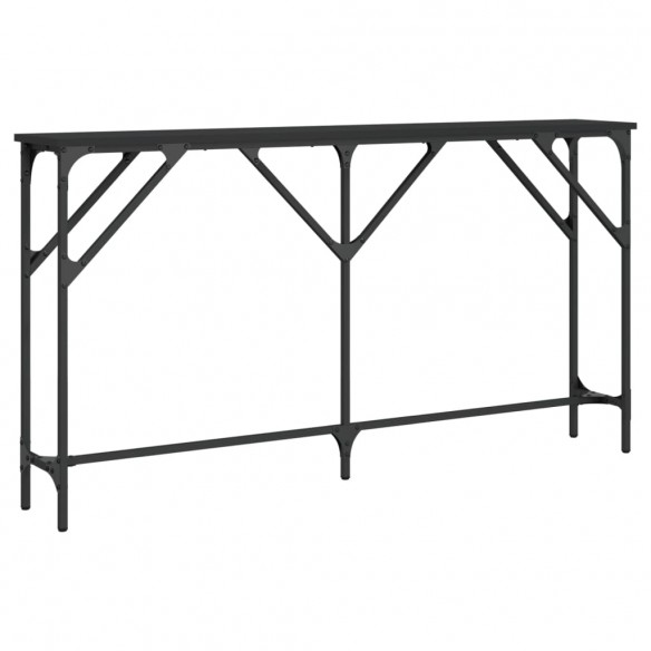 Table console noir 140x23x75 cm bois d'ingénierie