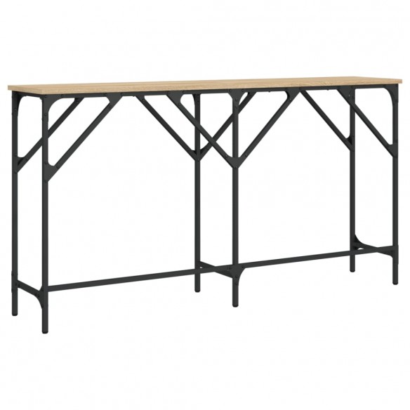Table console chêne sonoma 140x29x75 cm bois d'ingénierie