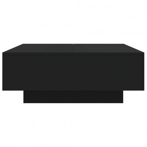 Table basse noir 80x80x31 cm bois d'ingénierie