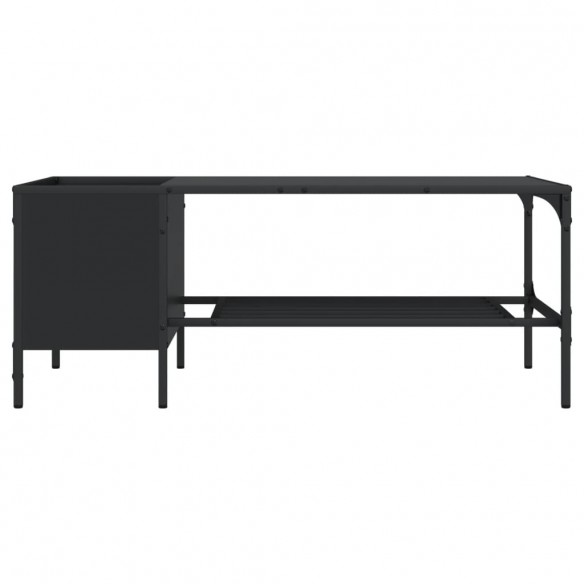 Table basse avec support noir 100x51x40 cm bois d'ingénierie