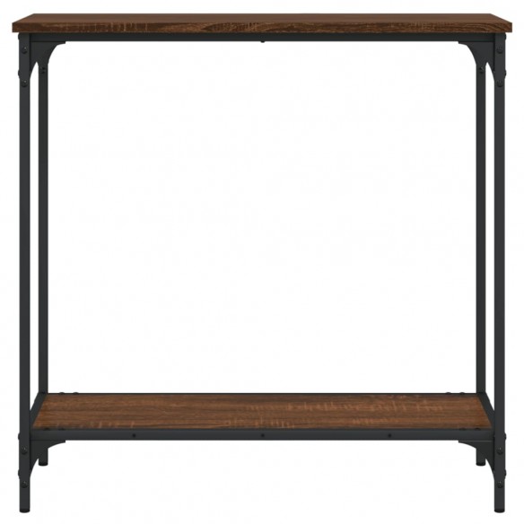 Table console chêne marron 75x30,5x75 cm bois d'ingénierie
