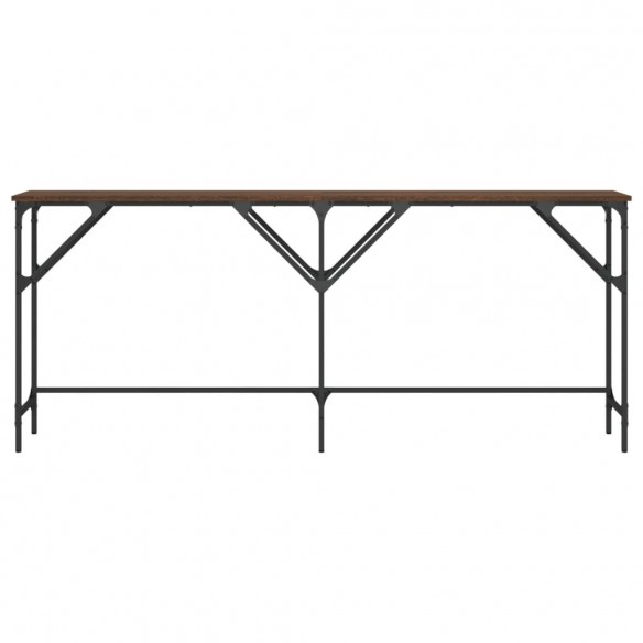 Table console chêne marron 180x29x75 cm bois d'ingénierie
