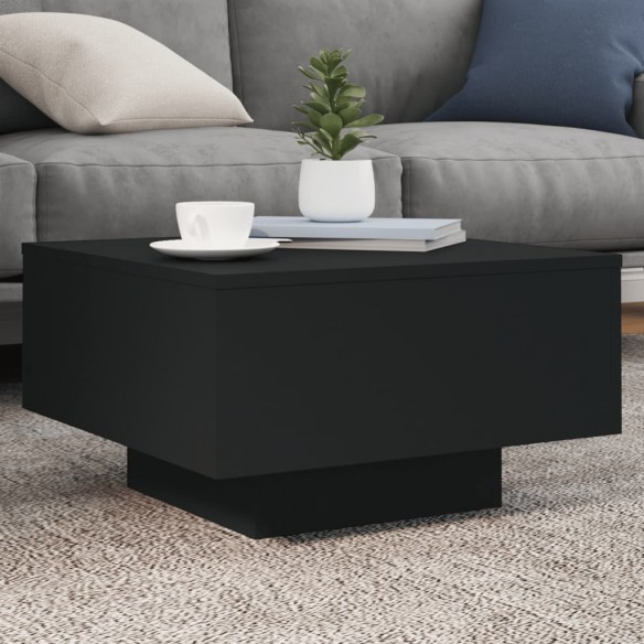 Table basse noir 55x55x31 cm bois d'ingénierie