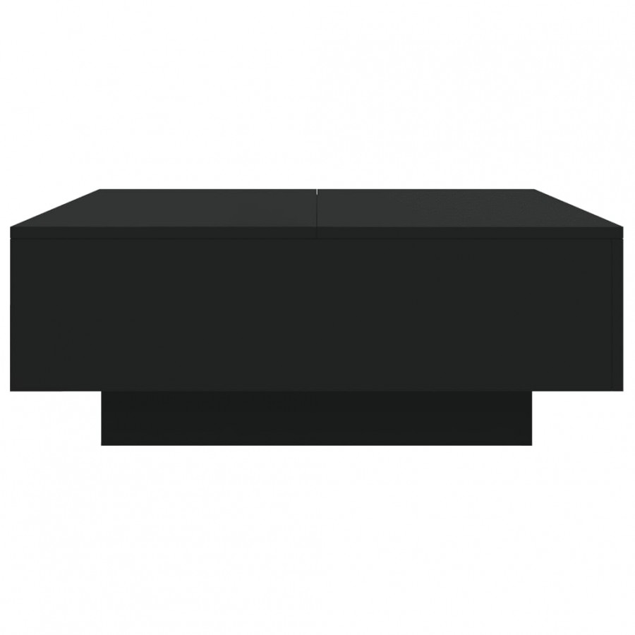 Table basse avec lumières LED noir 80x80x31 cm Table basse avec lumières LED noir 80x80x31 cm