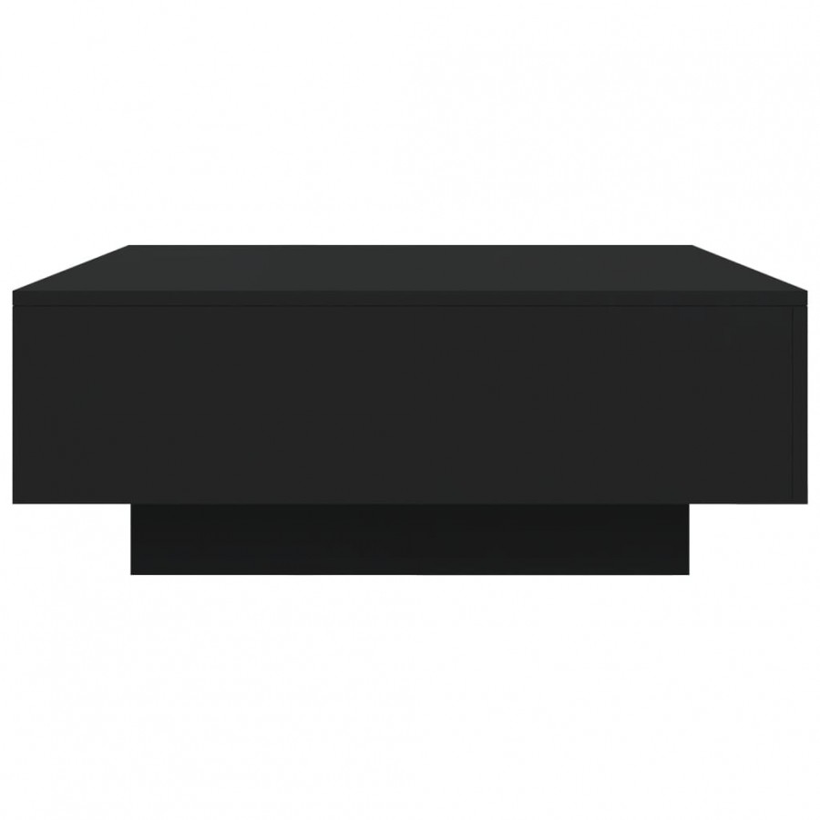 Table basse avec lumières LED noir 80x80x31 cm Table basse avec lumières LED noir 80x80x31 cm