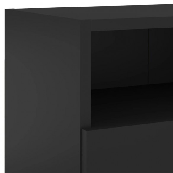 Meuble TV mural noir 80x30x30 cm bois d'ingénierie