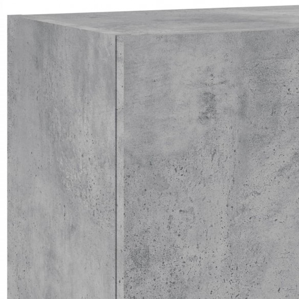 Unités murales TV 4 pcs gris béton bois d'ingénierie