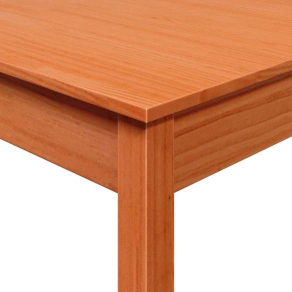 Table à manger cire marron 55x55x75 cm bois massif de pin