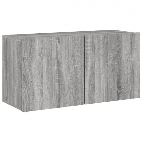 Unités murales TV 5 pcs sonoma gris bois d'ingénierie