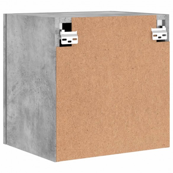 Meuble TV mural gris béton 40,5x30x40 cm bois d'ingénierie