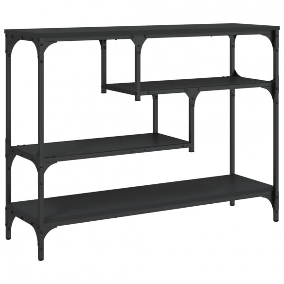Table console noir 100x30x75 cm bois d'ingénierie