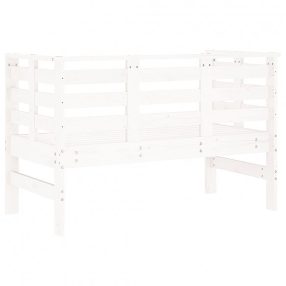 Banc de jardin blanc 111,5x53x71 cm bois massif de pin