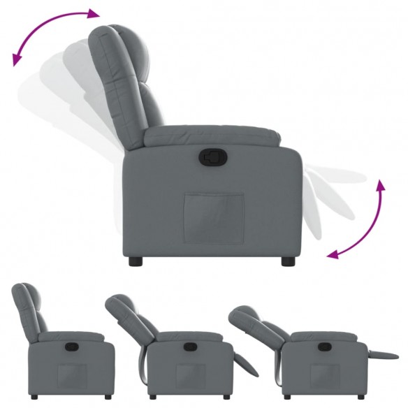 Fauteuil inclinable Gris Similicuir