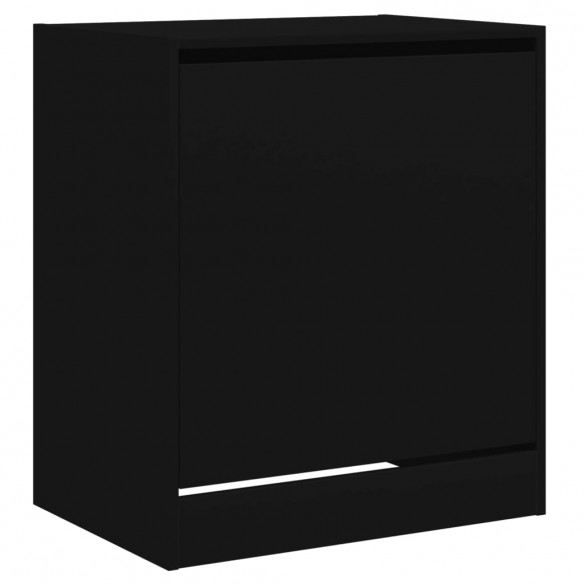 Armoire à chaussures noir 60x42x69 cm bois d'ingénierie