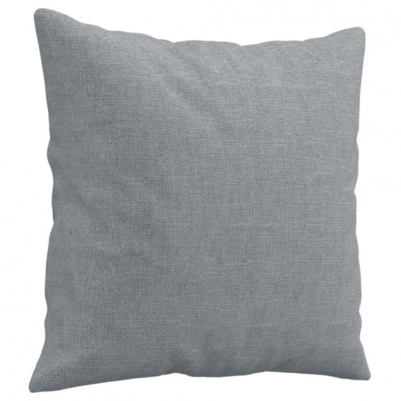 Canapé 2 places avec oreillers gris clair 140 cm tissu