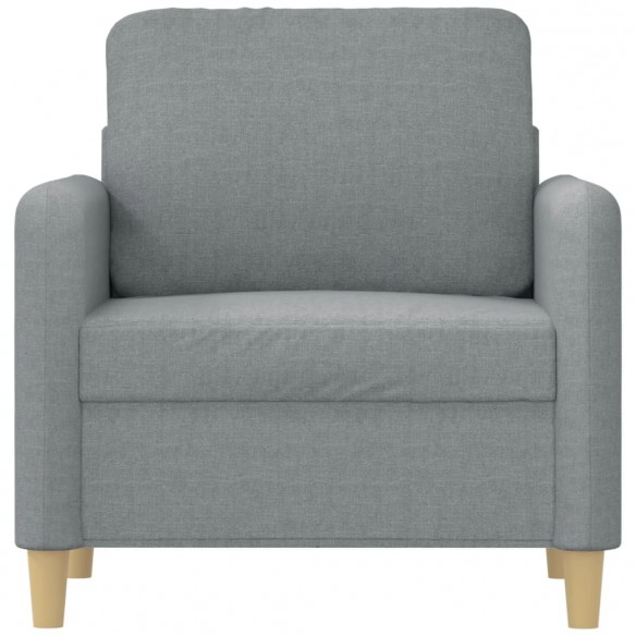 Fauteuil Gris clair 60 cm Tissu