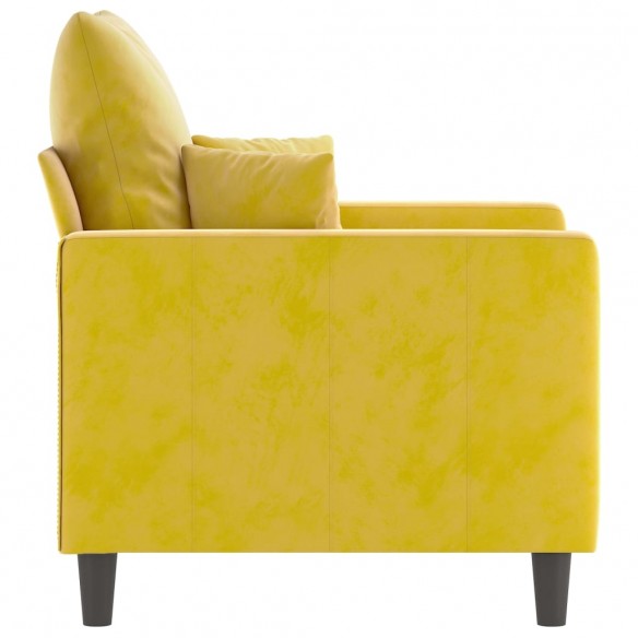 Fauteuil Jaune 60 cm Velours