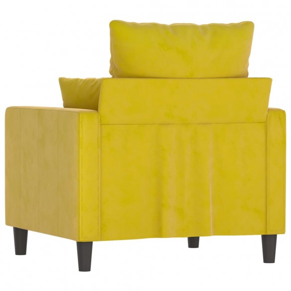 Fauteuil Jaune 60 cm Velours