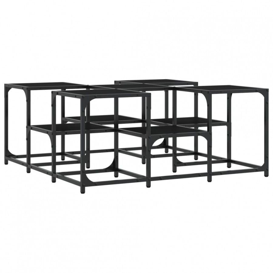 Table basse noir 91x91x40 cm bois d'ingénierie Table basse noir 91x91x40 cm bois d'ingénierie