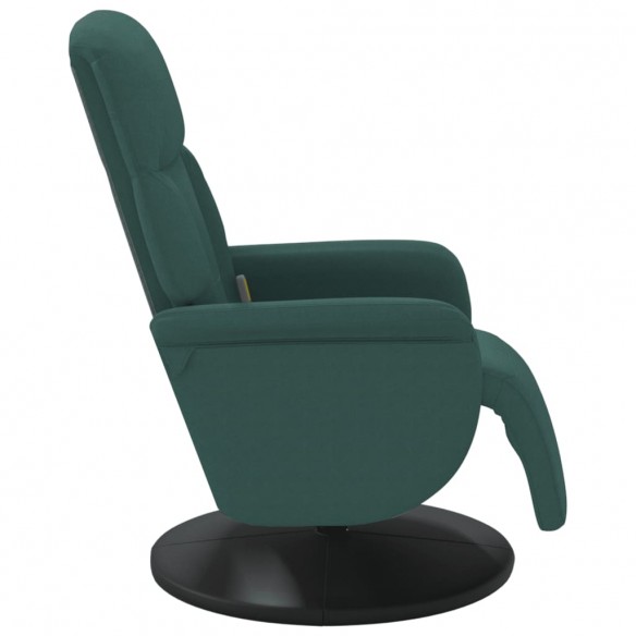 Fauteuil inclinable de massage repose-pied vert foncé velours