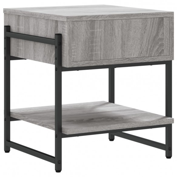 Table basse sonoma gris 40x40x45 cm bois d'ingénierie